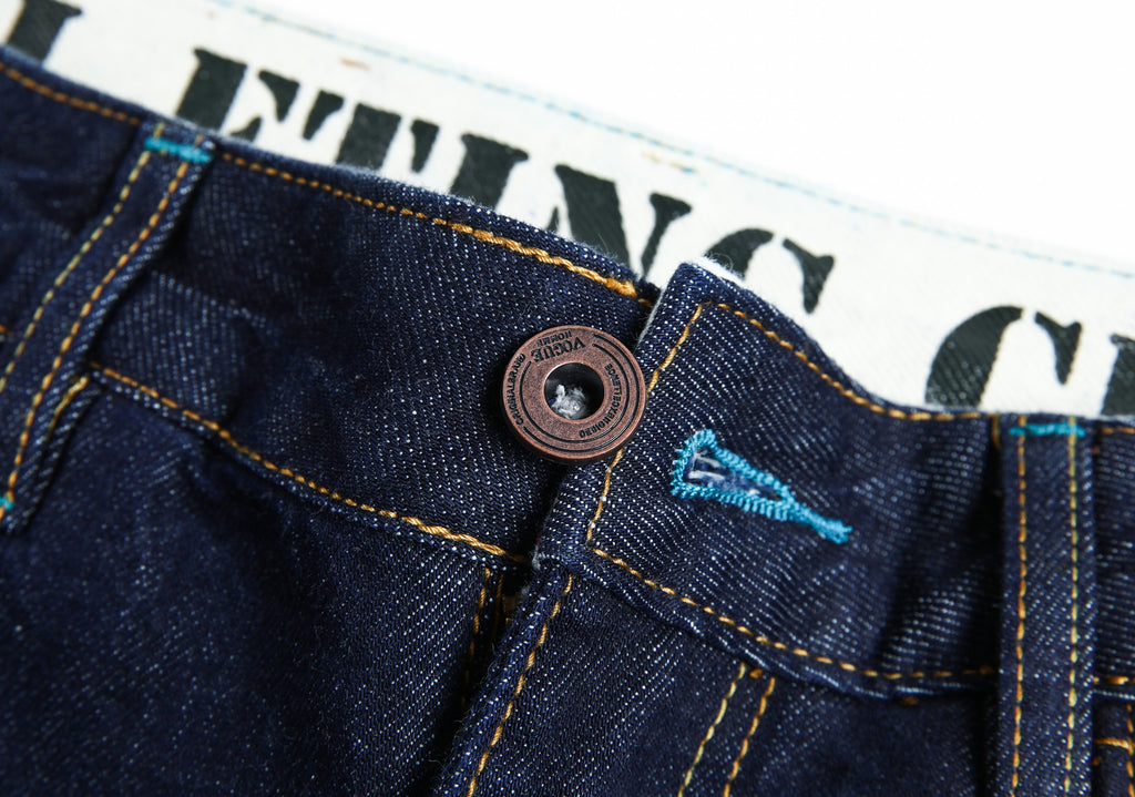 Classic 5 Pocket Mid - Rise Straight Leg Jeans