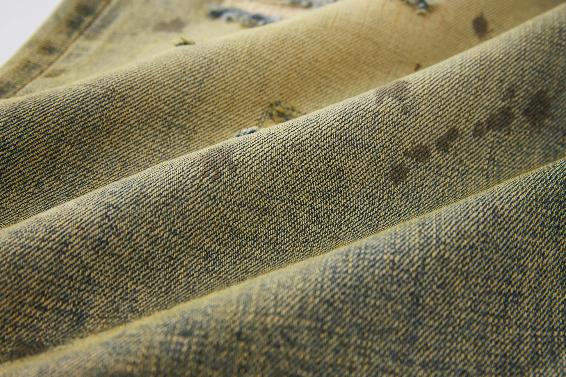 Selvedge Denim Patch Washed Jeans