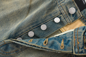 ERD Mud-Dyed Slashed Baggy Jeans