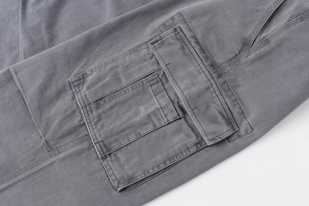 Washed Multi-Pocket Vintage Cargo  Pants