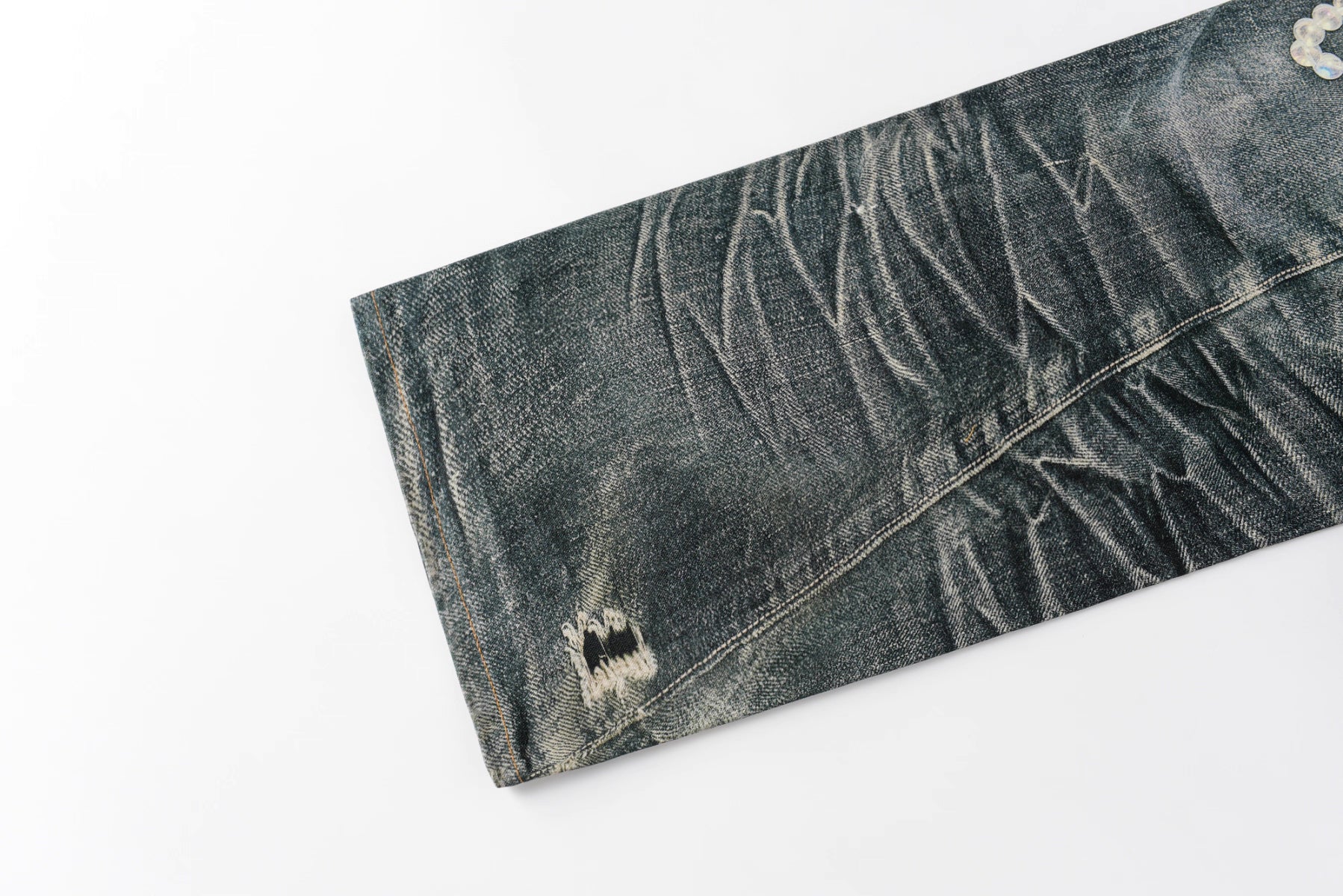 DIGITAL PRINTING WIDE LEG DESIGNER JEANS