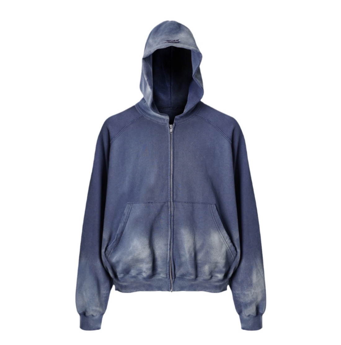 FAR Three-Color Gradient Washed Distressed Hoodie