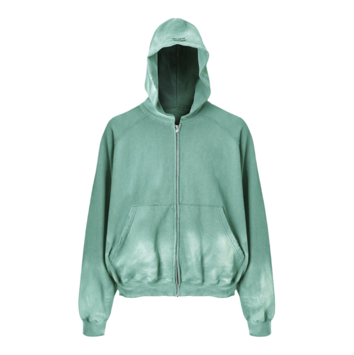 FAR Three-Color Gradient Washed Distressed Hoodie