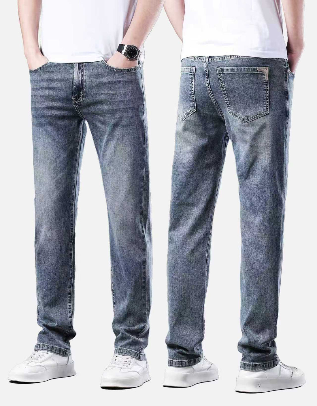 Slim-fit denim jeans